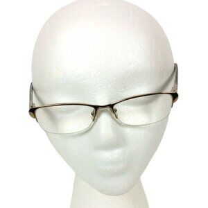 Ralph Lauren RA6032437 Gold Brown Tortoise Half Rim Glasses 52-16-135 Flex Hinge